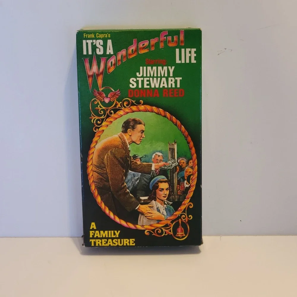 Its A Wonderful Life VHS Jimmy Stewart Donna Reed 1989 Family Treasure Movie